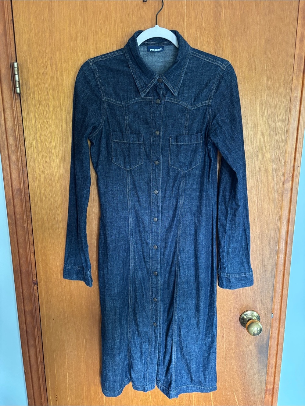 Mavi Jeans Western Denim Long Sleeve Dress